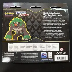 POKEMON CROWN ZENITH RILLABOOM PIN COLLECTION SEALED - Image 2