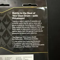 POKEMON CROWN ZENITH RILLABOOM PIN COLLECTION SEALED - Image 3