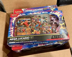 Pokemon TCG Mega Lucario ex Premium Figure Collection Box Factory Sealed NEW - Image 1
