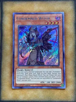 Yugioh Condemned Witch SOFU-EN028 Secret Rare 1st Ed LP - Image 1