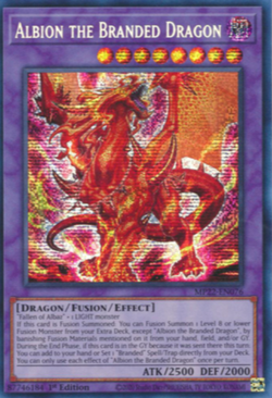 1X NM Albion the Branded Dragon - MP22-EN076 - Prismatic Secret Rare 1st yugioh - Image 1