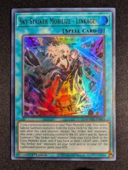 Yu-Gi-Oh! Sky Striker Mobilize - Linkage! MAMA-EN003 1st Edition Ultra Rare NM - Image 1