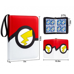 4-Pocket Binder for Pokemon Cards with 50 Removable Sheets Holds Up To 400 Cards - Image 2