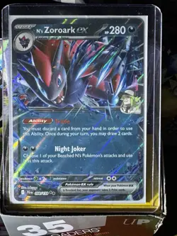 Pokemon TCG N's Zoroark EX Double Rare Holo Card 098/159 SV09 Journey Together - Image 3