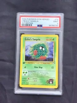 Pokemon Cards: Gym Heroes 1st Edition Common : Erika's Tangela 79/132 PSA 9 - Image 1