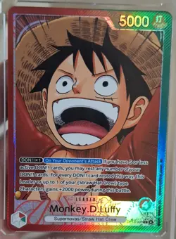 One Piece TCG OP13-001 Monkey D. Luffy Alt Art Leader AA Card Game CCG English - Image 1