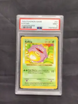 Pokemon Cards: Base Set Shadowless Common: Koffing 51/102 PSA 9 - Image 1