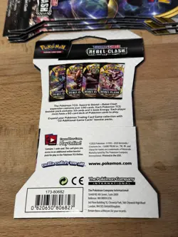 Pokemon TCG Sword Shield Rebel Clash - 1 SINGLE Booster Pack 10 Random Cards 820650806827 - Image 2