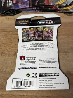 Pokemon TCG Sword Shield Rebel Clash - 1 SINGLE Booster Pack 10 Random Cards 820650806827 - Image 2