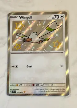Wingull 203/091 - S&V Paldean Fates Holo Shiny Rare Pokemon TCG Card [NM] - Image 1