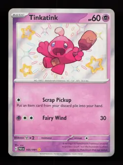 Tinkatink 165/091 SV: Paldean Fates Pokemon Card - Image 1