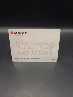 MTG Fog On The Barrow-Downs Art Card (Gold Stamped Signature) LOTR - Image 2