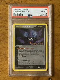 2005 Sableye 23/107 Pokemon EX Deoxys Card Reverse Holo Foil RARE TCG WOTC - Image 1