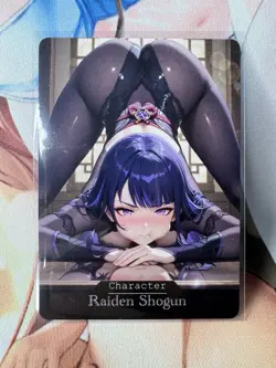 Raiden Shogun Genshin Impact ACG Goddess Story Waifu Anime Custom Card - Image 1