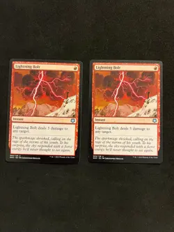 Lightning Bolt x2 [Game Night: Free-for-All] Magic MTG Cards LP - Image 1