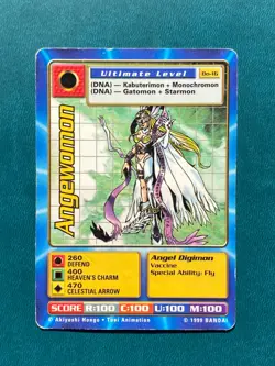 BO-16 Angewomon Digimon Card Digi-Battle Series 1 1999 Bandai HP - Image 1