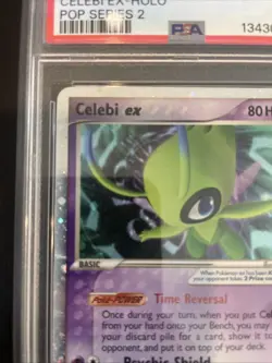 Pokemon TCG Celebi EX Ultra Rare Holo Card 17/17 Pop Series 2 PSA 1 - Image 2