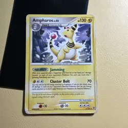 Ampharos 1/132 Non Holo Rare Secret Wonders Pokemon Card 2007 HP - Image 1