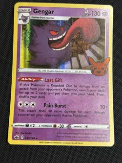 Pokemon TCG Gengar Holo Rare Card #57/198 Halloween Trick Or Trade - Image 1