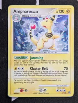 Ampharos - 1/132 - Pokemon Secret Wonders Holo Card LP - Image 1