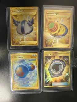 Pokemon Gold Cards Lot. 4 Cards . Trainer/energy.tcg - Image 1