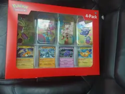 Pokemon TCG S&V 151 Mini Tin 4 Pack + 4 Promo Cards SEALED SAMS CLUB EXCLUSIVE - Image 1
