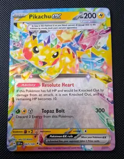 Pokemon Card Pikachu EX 057/191 Double Rare Surging Sparks - Image 1