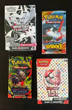 Pokemon Cards Lot - Scarlet & Violet 151 Booster Bundle White Flare Phantasmal - Image 1