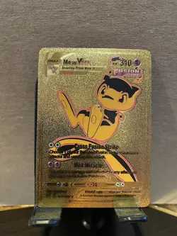 Mew Foil Metal Pokemon Pokemon Fan Art Collectible Card Trading - Image 1