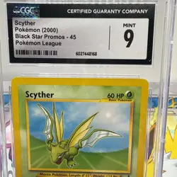 CGC 9 MINT Scyther 2000 Black Star Promos 45 Pokemon League Pokemon Card - Image 2