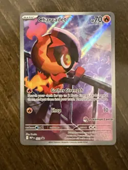 Phantasmal Flames Pokemon Center ETB Stamped Charcadet Promo Card - Image 1