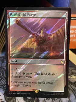Battlefield Forge (Surge Foil) Commander: Final Fantasy NM MTG Magic Card - Image 1