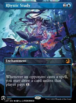 MTG - Rhystic Study (Anime Borderless) - LP - Image 1