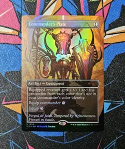 Commander's Plate NM Rainbow Foil MTG Secret Lair Drop Unplayed Magic Gathering - Image 1