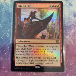 City on Fire (FOIL) x1 - MTG March of the Machine MOM #135 - Image 1