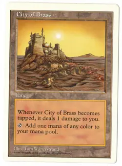MTG ** CITY OF BRASS ** Magic 5th LP - Image 1