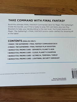 Magic The Gathering Final Fantasy Commander Deck Kit Costco EXCLUSIVE! - Image 5