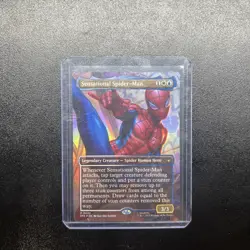 Sensational Spider-Man 0025 Borderless Rare Foil MTG Marvel Spider-Man - Image 1