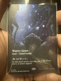 Watery Grave (Borderless) (Galaxy Foil) MTG Edge of Eternities Foil 381 Rare - Image 1