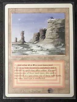 MtG Magic the Gathering Revised Edition 1994 Plateau Dual Land Lightly played - Image 1