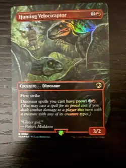 Hunting Velociraptor (Borderless) Universes Beyond: Jurassic Park World Foil - Image 1