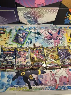 Pokemon Sword & Shield Astral Radiance 5 Booster Packs Complete Art Set - Image 1