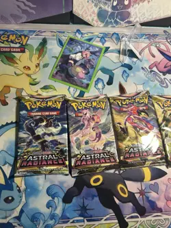 Pokemon Sword & Shield Astral Radiance 5 Booster Packs Complete Art Set - Image 3