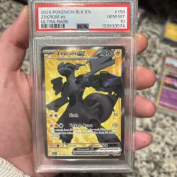 2025 Pokemon Zekrom ex 158/086 Black Bolt Ultra Rare PSA 10 Gem Mint - Image 1