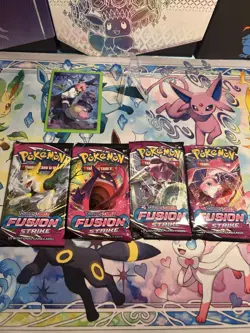 4x Pokemon Fusion Strike Pack Art Sealed Booster Pack Set Lot - Image 1
