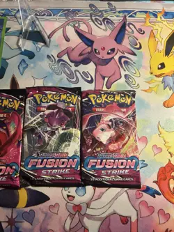 4x Pokemon Fusion Strike Pack Art Sealed Booster Pack Set Lot - Image 2