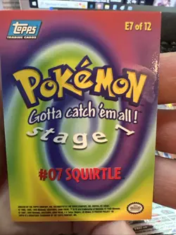1999 TOPPS POKEMON THE MOVIE EDT E7 SQUIRTLE #7 FOIL - Image 2