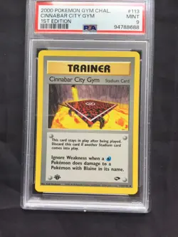 Pokemon: Gym Challenge 1st Edition Uncommon: Cinnabar City Gym 113/132 PSA 9 - Image 2