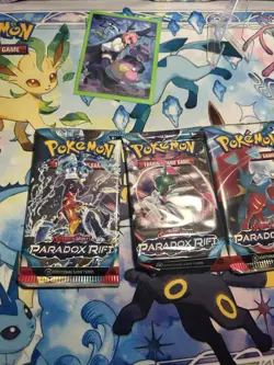 Pokemon TCG Scarlet and Violet Paradox Rift Booster Packs Set of 4 - All Artwork - Image 2