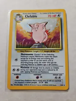 Pokemon TCG Clafable Jungle No Symbol Misprint 01/64 Holo Unlimited Rare - Image 1
